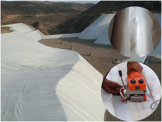 沿海地区储油库蜜桃永久免费膜防渗施工工况